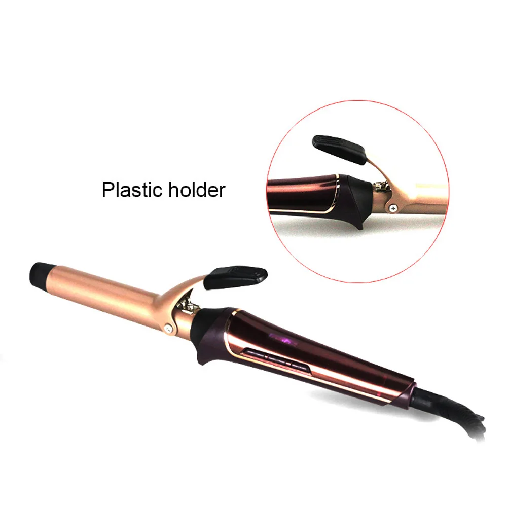 

New Arrival 25MM Cone Barrel Professional Nano Titanium Hair Curler With LCD Dispay Rotating Hair Curling Iron Wand