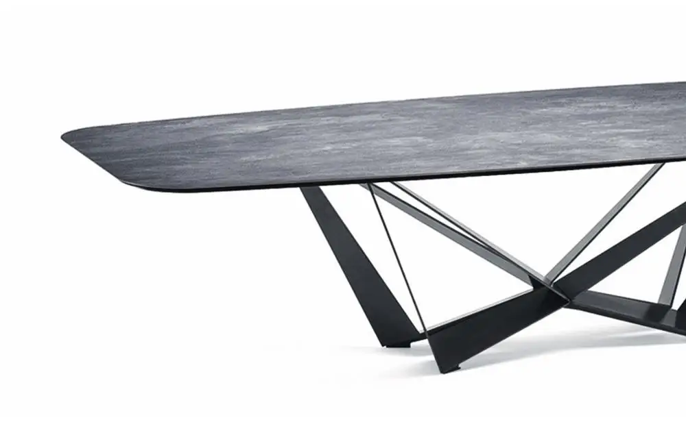 Роскошный итальянский мраморный обеденный стол с бабочкой/столешница из спеченного камня - Цвет: Plywood
