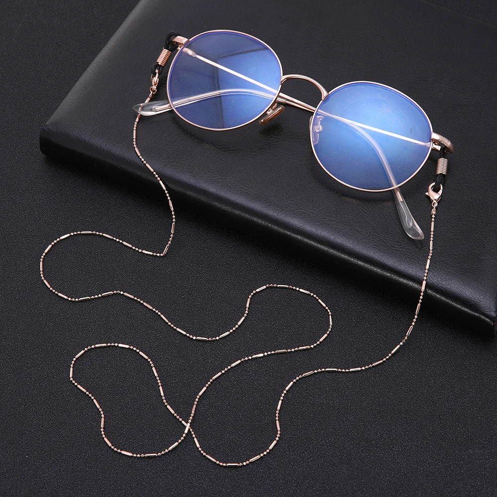

SKYRIM 3 Colors Fashion Beaded Sunglasses Chain Gold Silver Lanyards Anti-slip Reading Eyeglasses Chains Women Neck Strap Rope