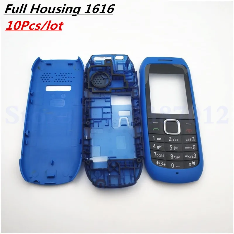 

10Pcs/Lot Original New For Nokia 1616 Housing Cover Door Frame + Battery Back cover+Keypad+Logo Free Shipping
