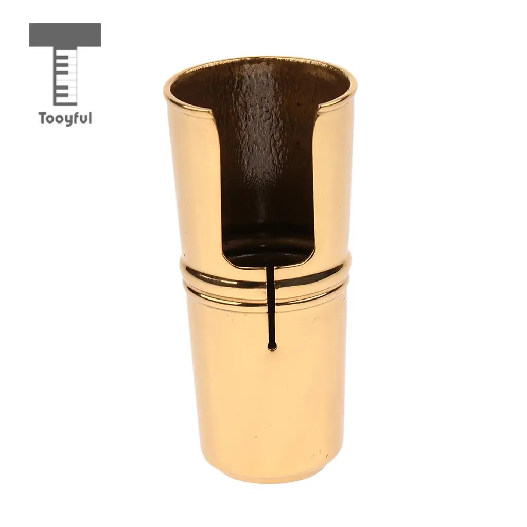 Tooyful Metal Golden Saxophone Mouthpiece Protect Cap For Professional Woodwind Instrument Saxophone Replacement Accessories