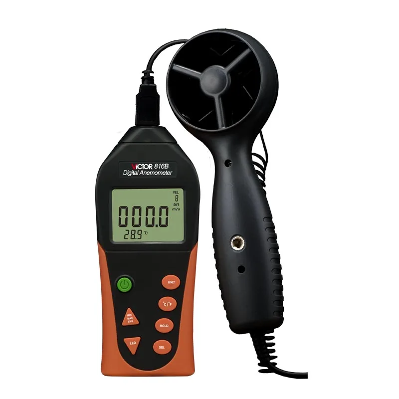 

VC816B digital anemometer portable wind speed wind table with black box