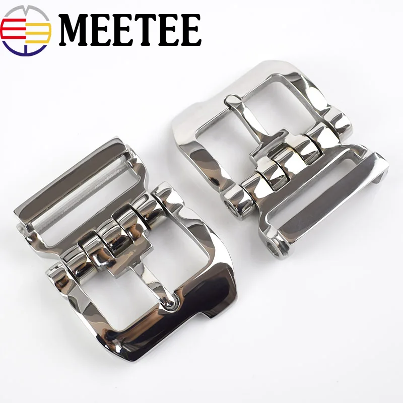 1Pc 4cm Stainless Steel Belt Buckle Leisure Business Men Metal Pin Buckles For Belt 38 39mm DIY