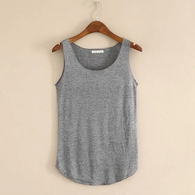 Tank Top sleeveless Round Neck Loose Singlets Vest Crop Top Summer Women Solid Tops Women's Clothing Camisole 18JUN13