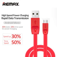 Original 1m 2m Remax Full Speed Series Cable Power Charging Flat Wire Micro USB Cable for Samsung Huawei Xiaomi iPhone Android
