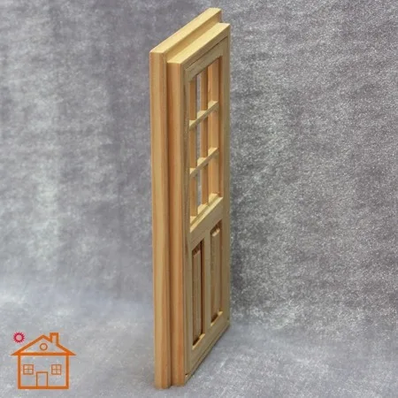1:12 дверь кукольного домика с окном и рамой для миниатюрной наружной деревянной мебели кукольные домашние модельные украшения