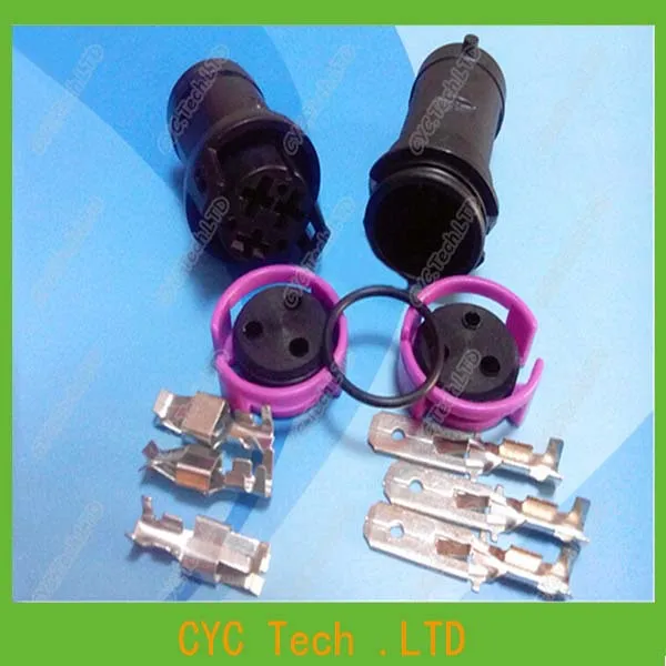5 sets 6.3mm 3 Pin/way High Power Car Waterproof Electrical Connector