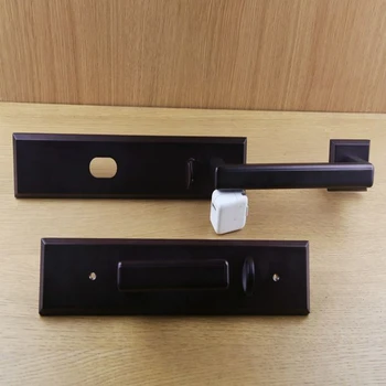 

The United States LOKIN black copper copper door lock style villa door double open door of solid wood composite