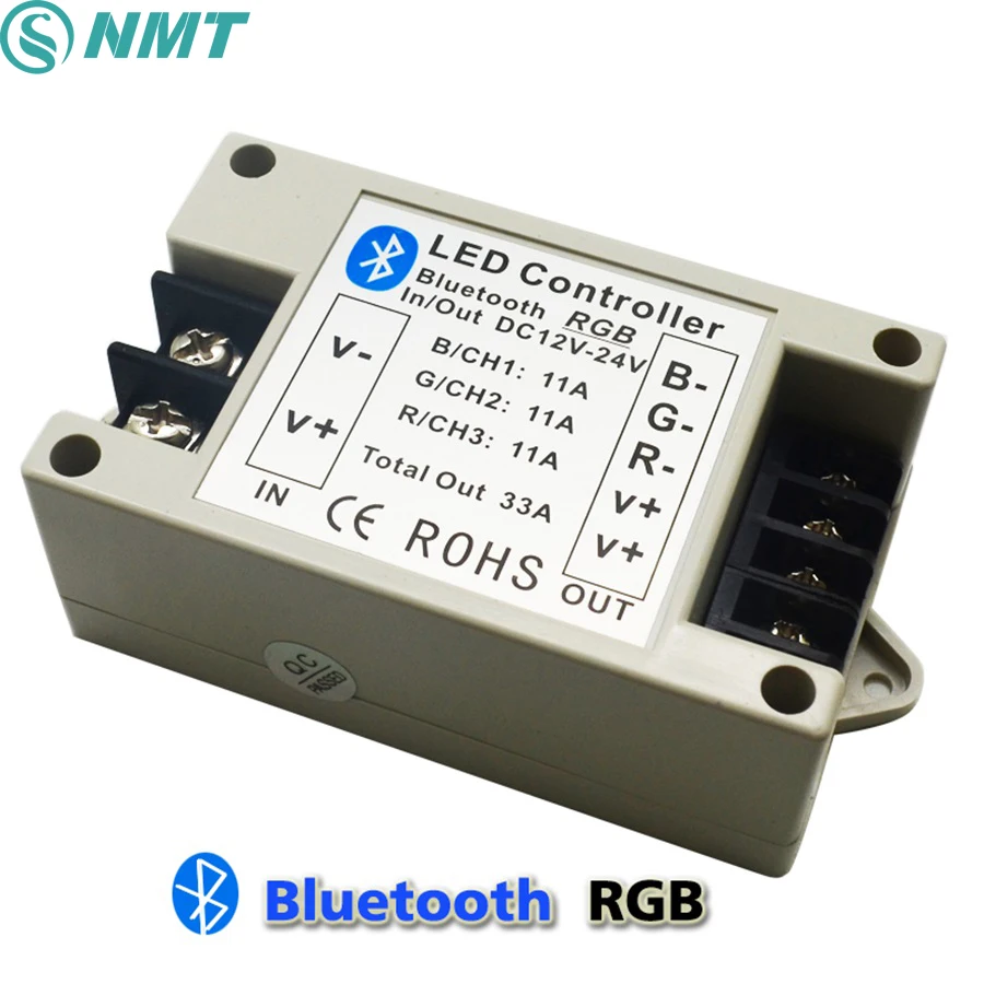 

Free shipping, DC12-24V Bluetooth RGB LED Controller by Android/IOS Smartphone for 5050/3528 RGB Led Strip