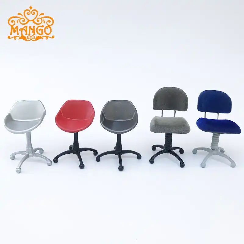 1//12 Revolving Chair Tulip Chair Miniature Chair Computer Chair for Dollhouse