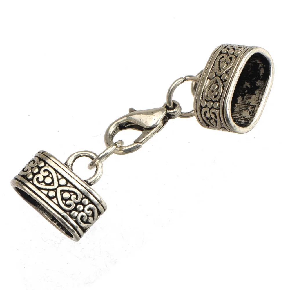 DIY Multi Leather Cords Bracelets Clasps Hooks Toggles Heart 12*7mm