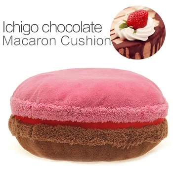 

Macaron Cushion french macaron round cake pillow Cushion ICHIGO CHOCOLATE