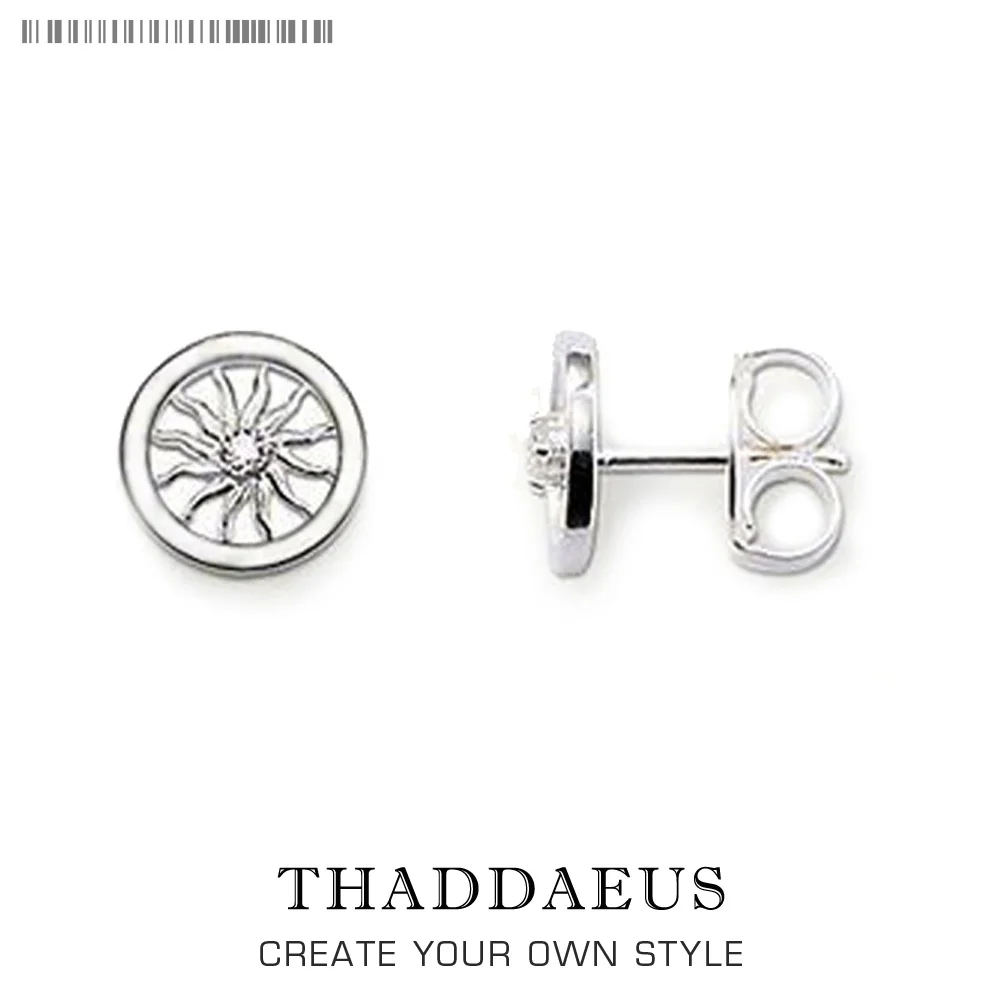 

White Sun Patterns Stud Earring,Thomas Style Glam Fashion Good Jewerly For Women,2017 Ts Gift In 925 Sterling Silver,Super Deals