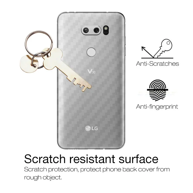 3Pcslot Back Protector Film On The For LG V30 G6 Q6 Plus 3D Full Coverage Screen Protector For LG G7 Plus V20 Carbon Fiber Film (4)