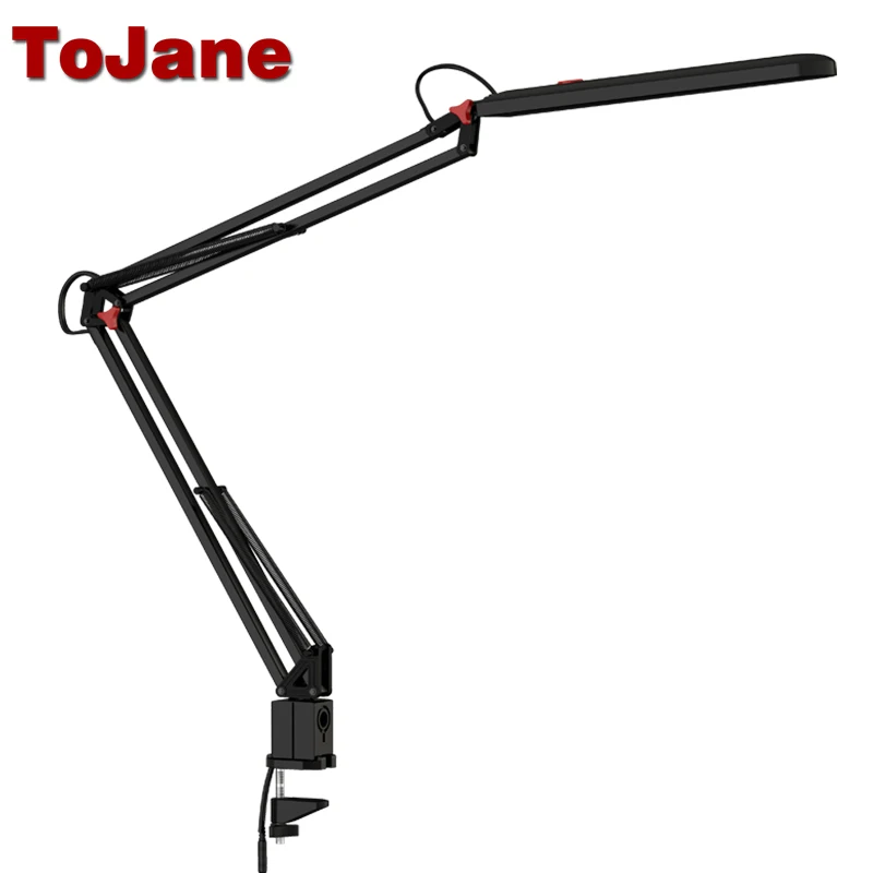  ToJane TG988 Desk Lamp Clip Office Led Desk Lamp Flexible Led Table Lamp Reading Led Light 3-Level  - 32771674452