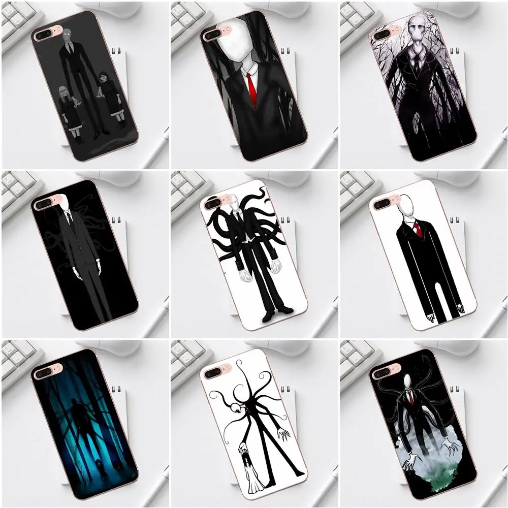 

Qdowpz Soft TPU Capa Cover Slenderman For Galaxy Alpha Core Prime Note 4 5 8 S3 S4 S5 S6 S7 S8 S9 mini edge Plus