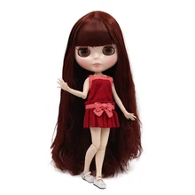 Blyth кукла 30 см белая кожа элегантный цвет красного вина длинные прямые волосы 1/6 суставов тела ледяной SD DIY Высокое качество игрушки подарок