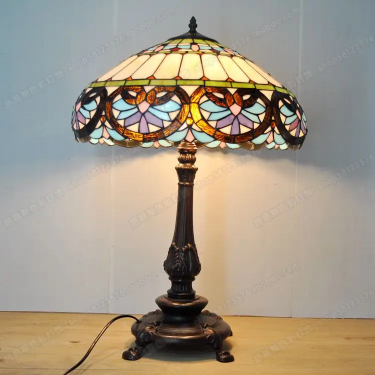 18 Cunxin в форме европейского барокко Tiffanylamps спальня гостиная, украшенные стеклянными барными лампами ретро ностальгия кафе бар