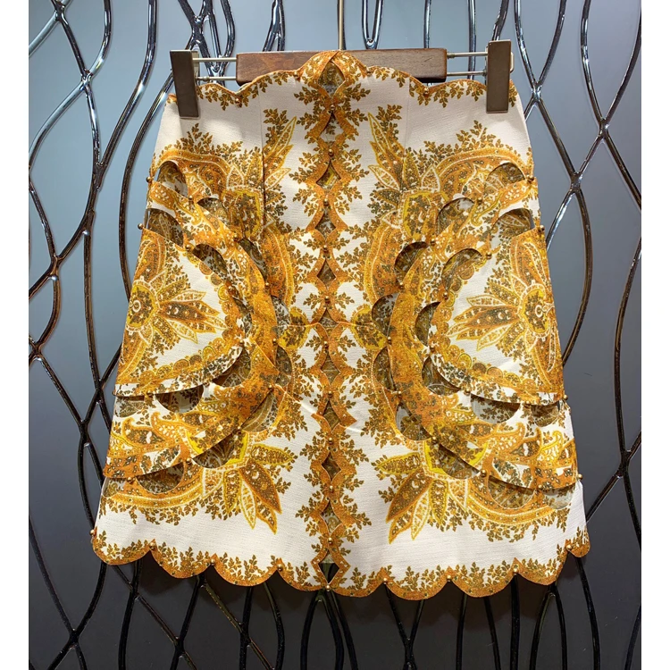 [LIVIVIO] винтажная женская рубашка с принтом, мини-юбка со стоячим воротником и рукавом-фонариком, женская модная одежда, осень, новинка