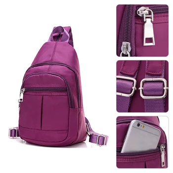 

New Casual Nylon Waterproof Backpacks for Men Women Multi-function Bags for Women 2018 Crossbody Shoulder Chest Bag Travel