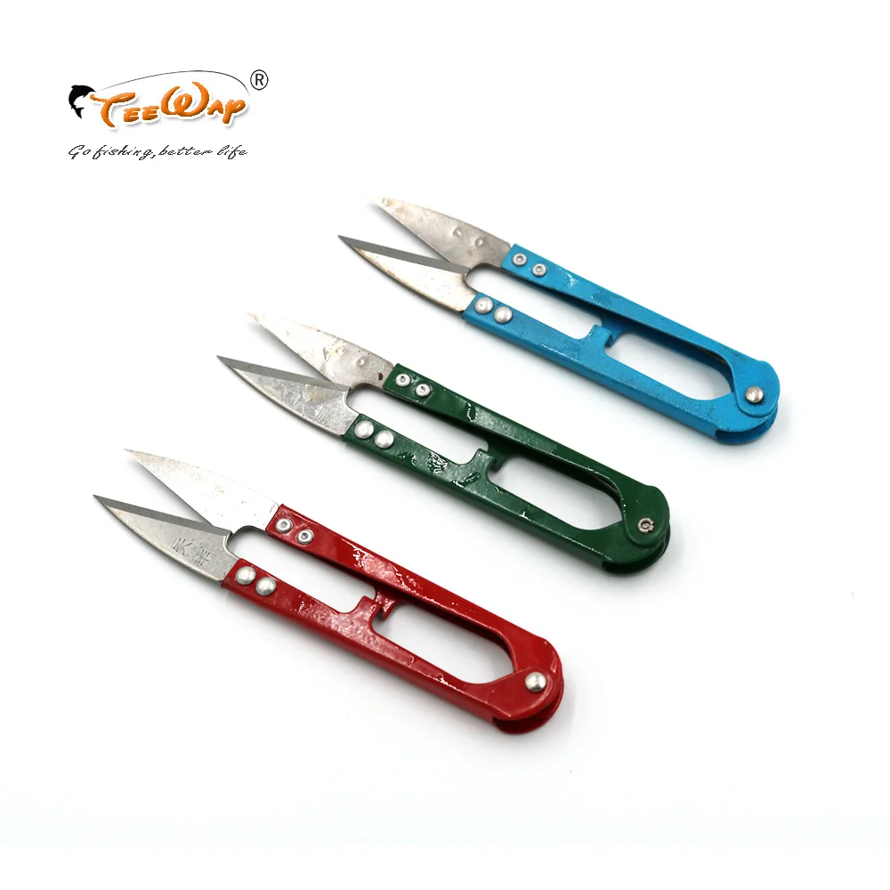 

3Pcs/Lot Fish Use Scissors Line Cutter Fishing Scissors Handle With Covers Plastic Stainless Steel Fishing Tackle Tool