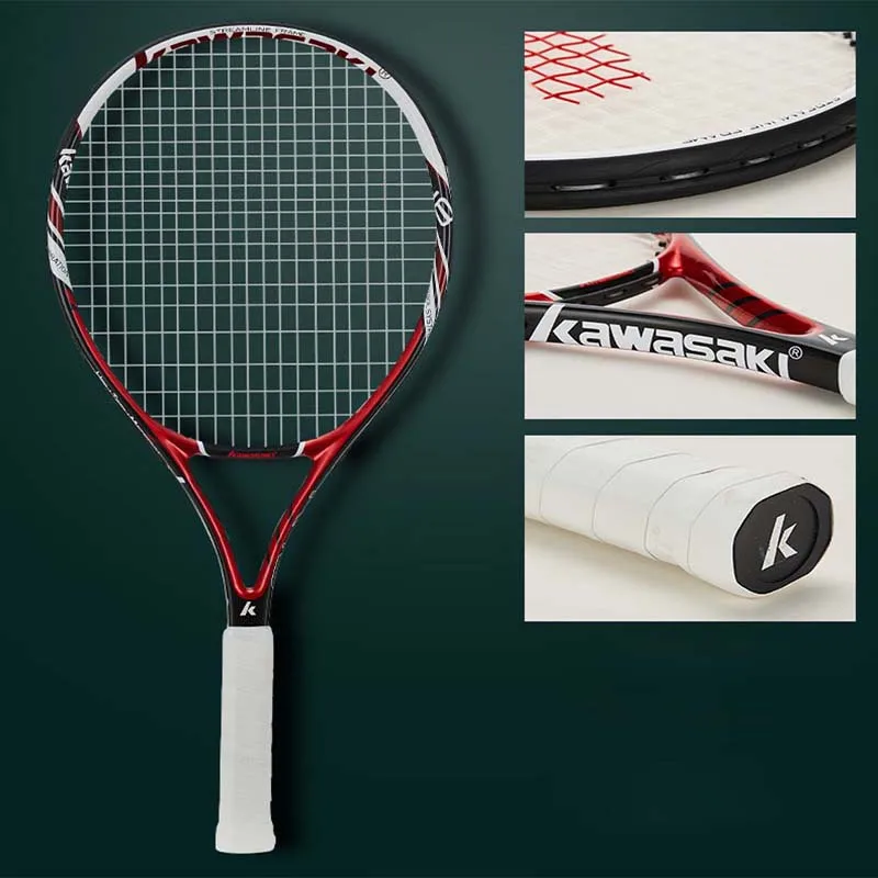 

Kawasaki Tennis Racket Carbon Fiber Raqueta Tenis Proffisional Technical Type Lightweight Beginner Training Tennis Racquets