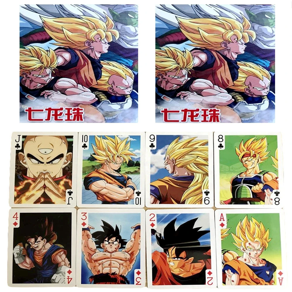 

54 pcs/set Anime Dragon Ball Z Collection Poker Cards Super Saiyan Goku Vegeta Action Figures Kid Gift Toy