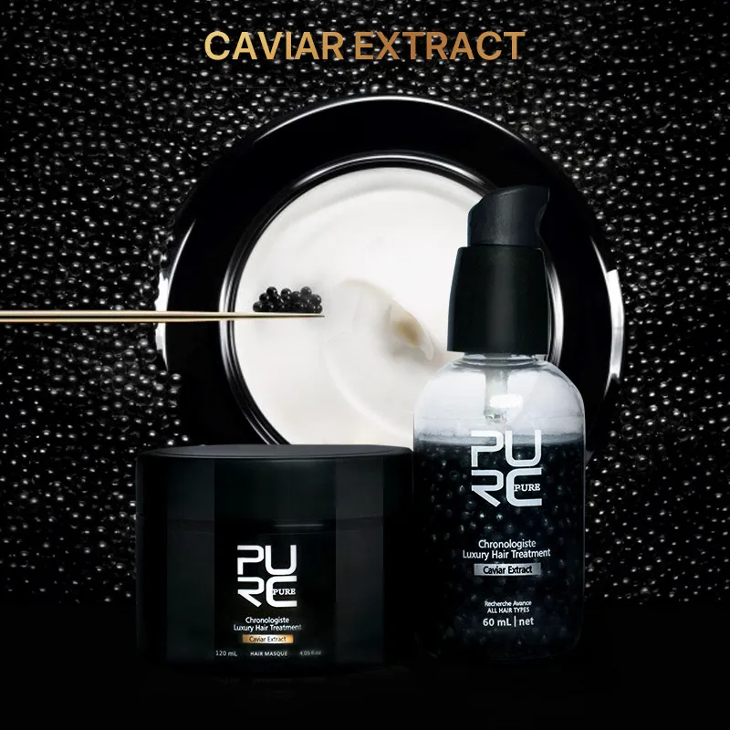 PURC Luxurious Caviar Extract Chronologiste Hair Treatment Set Make Hair More Soft And Smooth Hair Care Set Products 180ml PURC Luxurious Caviar Extract Chronologiste Hair Treatment Set Make Hair More Soft And Smooth Hair Care Set Products 180ml