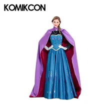Принцесса Анна косплей костюмы на Хэллоуин и Рождество вечерние пиджаки Длинные платья для девочек костюмы для выступлений