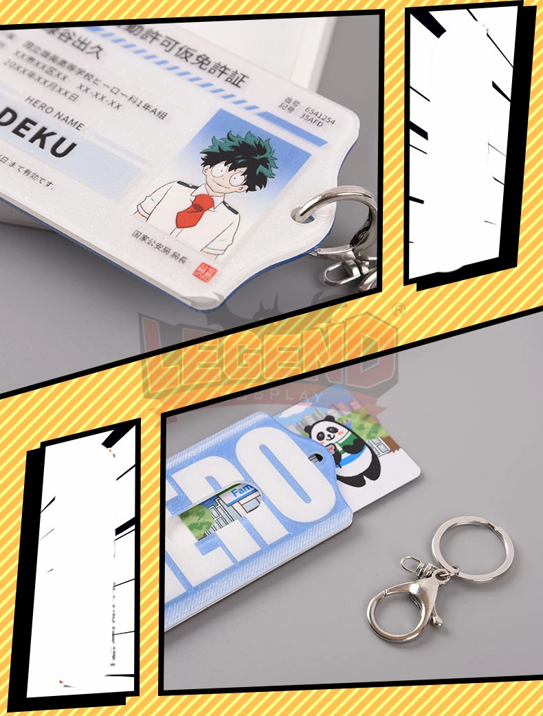 My Hero academic Boku no Akademia Izuku Midoriya Косплей герой временное лицензионное удостоверение