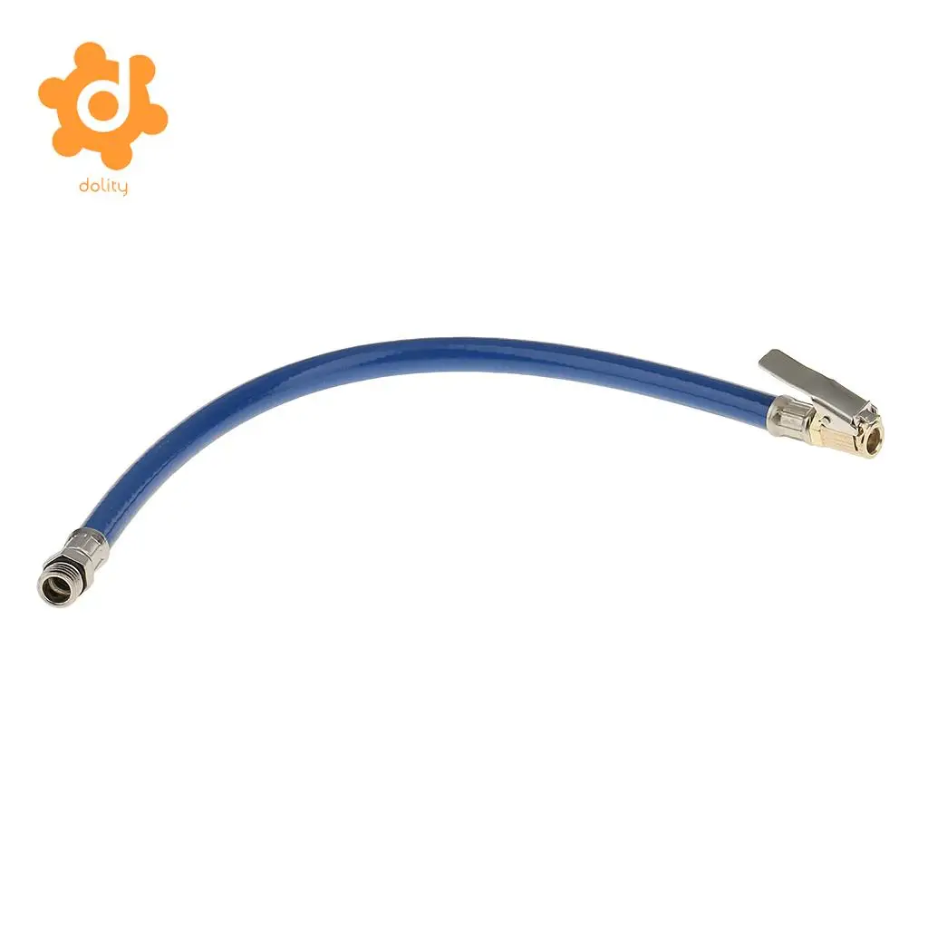 Auto Car Motorcycle Tire Inflator 1/4'' Rubber Air Pipe Hose with Copper Valve Rubber Flexible Air Hose Male Thread