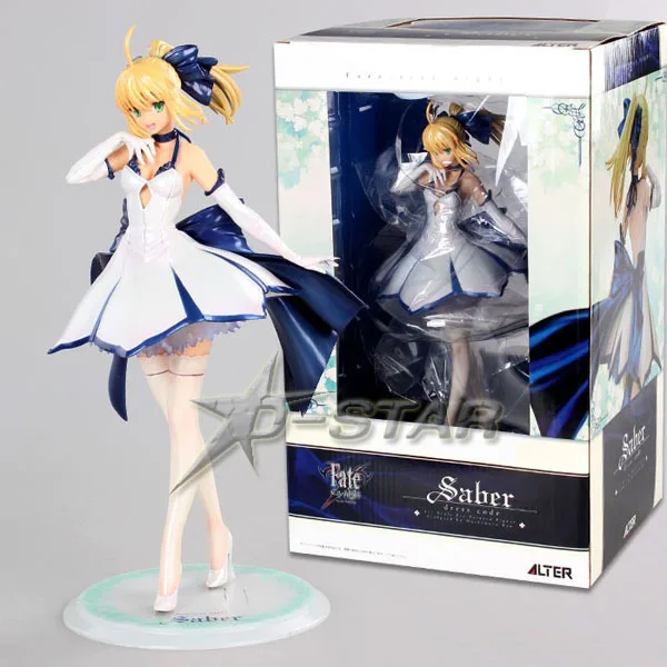 

Free Shipping Cool 11" Fate Stay Night Saber Dress Code 1/7 Scale Painted Boxed PVC Action Figure Collection Model Toy Gift