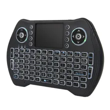 2,4 г мини Беспроводной клавиатура английский 3 цвета клавиатура с подсветкой Air Мышь с клавиатура Bluetooth для сенсорной панели для приставки Android Smart ТВ ПК 718#2
