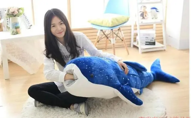 large 120cm cartoon dark blue whale plush doll throw pillow toy birthday gift h2826