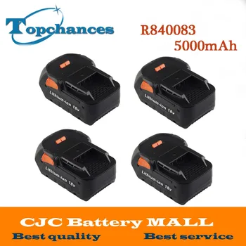 

4x High Quality Newest 18V 5000mAh Li-ion battery for RIDGID R840083 CS0921 R84008 AC840084 L1830R For AEG Series Battery