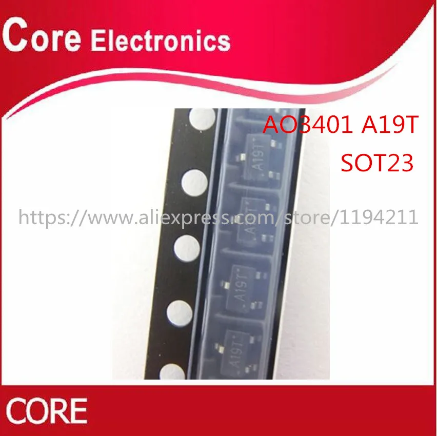 1000 шт. AO3401 A19T 3401 SOT-23 p-канальный MOSFET транзисторы