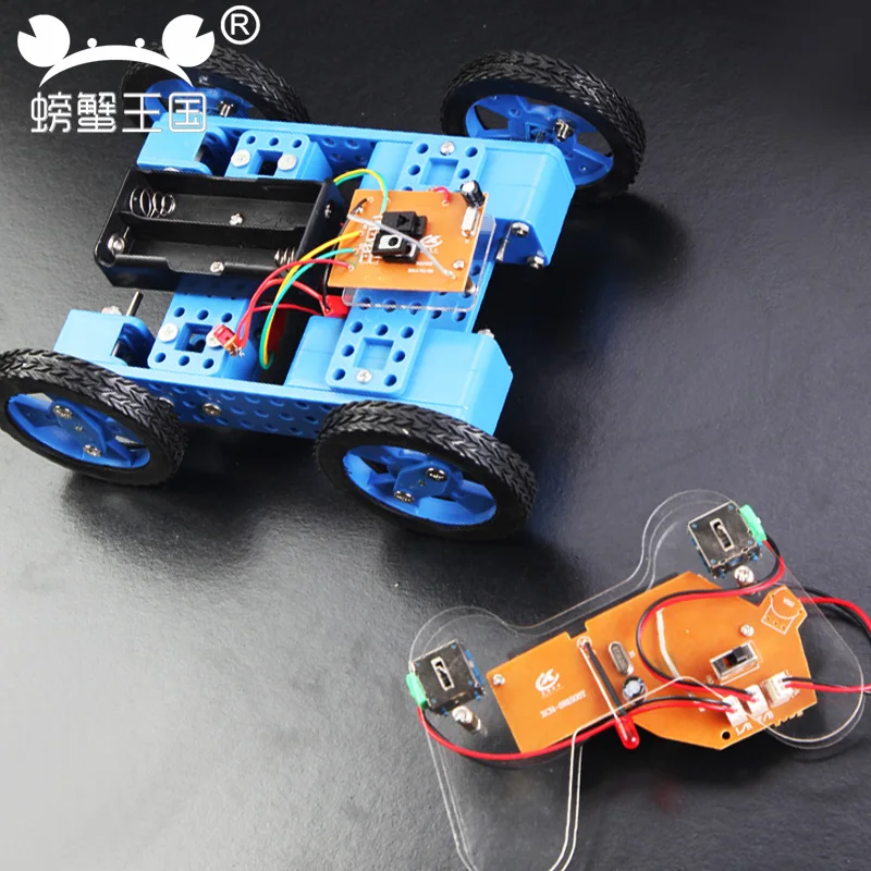 

PW M71 DIY Mini Car Model with Remote Controller Gear Motor Technology Invention Funny Puzzle Education Car Toy