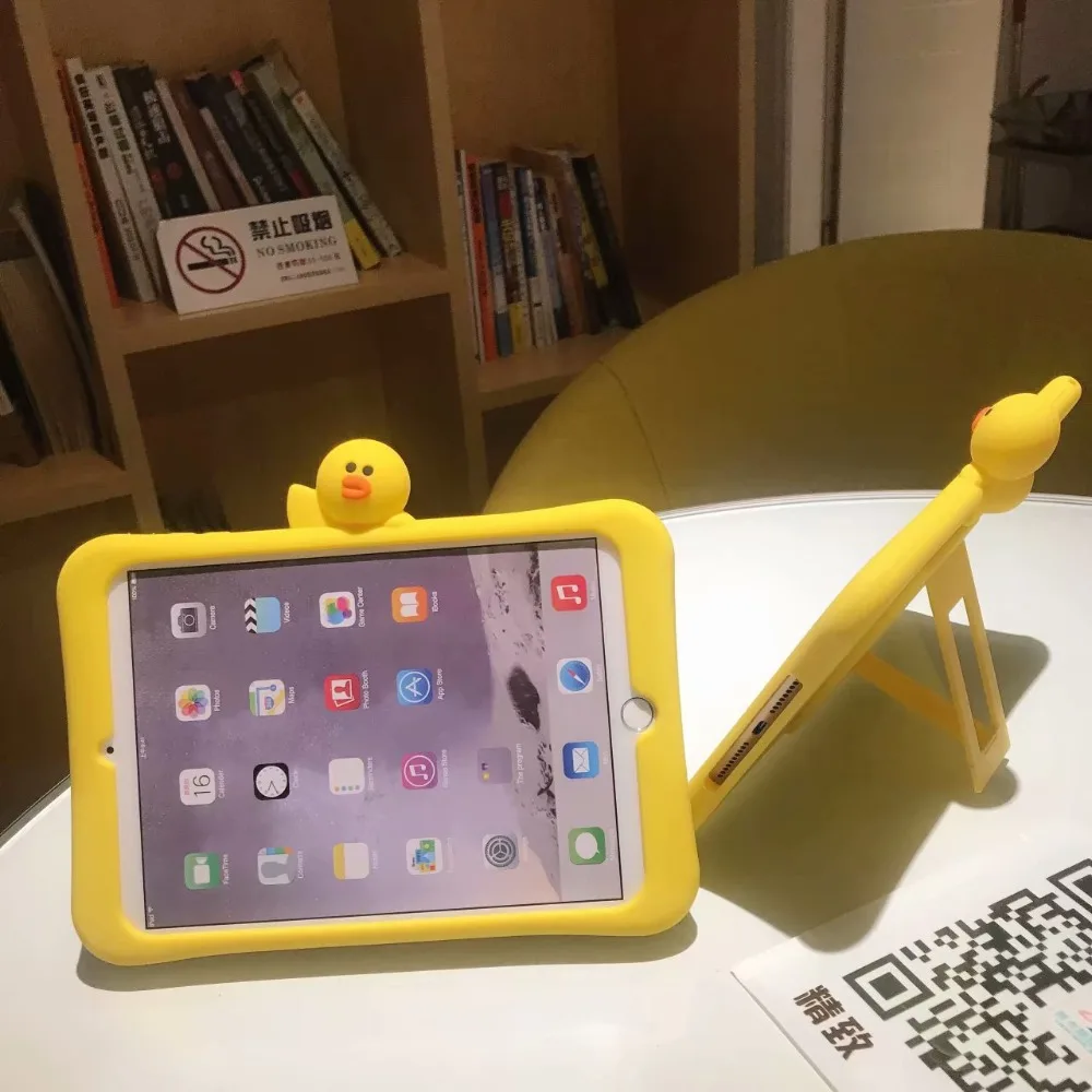 

Silicon Stand Cover For iPad 234 Air Air 2 pro 9.7 Pro 10.5 Shockproof Tablet Case for iPad 9.7 2017 2018 for Kids Children+Pen