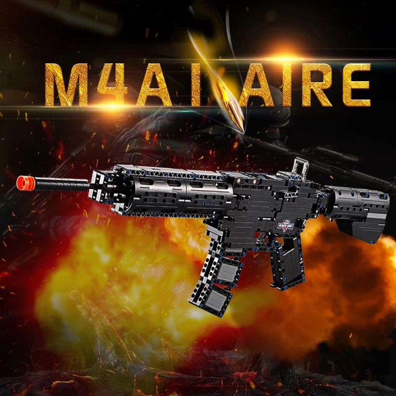 

617PCS Model MP5 Shot Gun Weapon For Military Assault Soldier CS GO Elastic Bullet Plastic Gear Shifting Compitable With