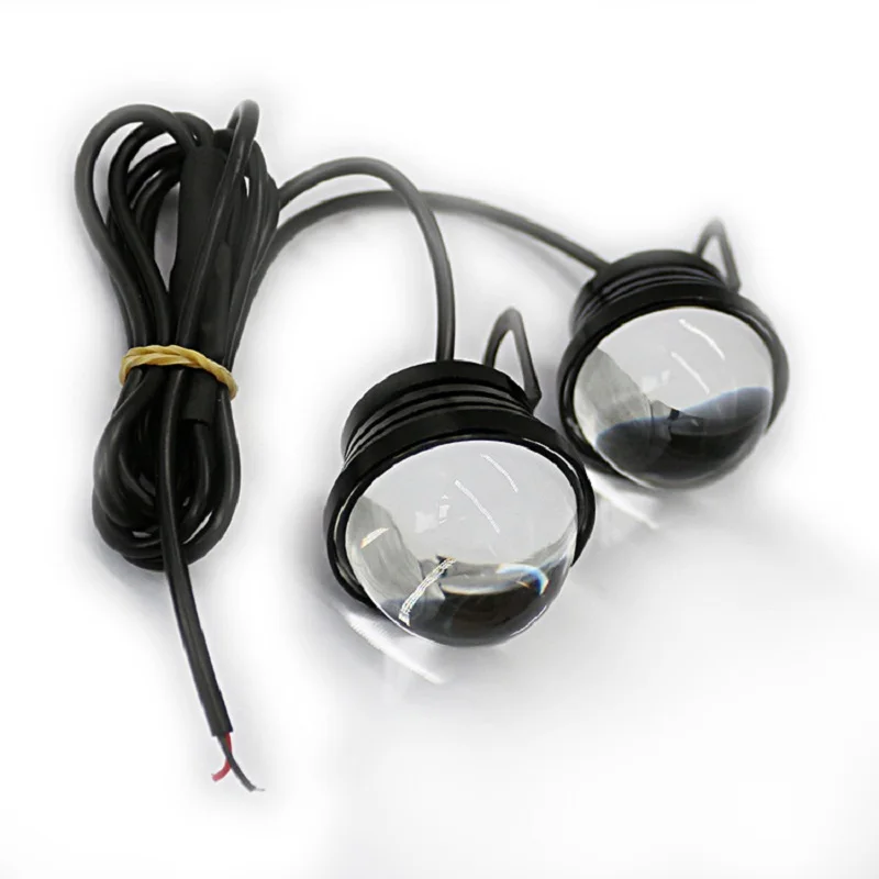

Bright 12V 10W Car Lights fish eye Led Lens DRL Fog Lamp Eagle Eye Motorcycle DRL Automobiles bulb White Yellow waterproof