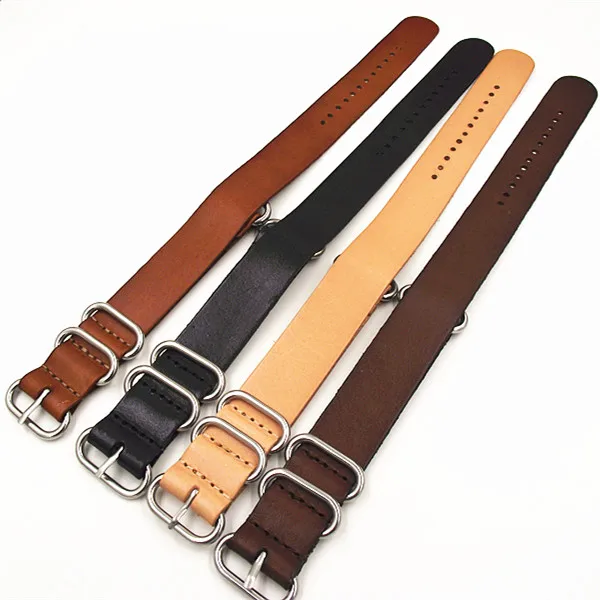 Prix pour 10 pcs/lote haute qualité 18 MM 20 MM 22 MM 24 MM bracelet NATO véritable vache en cuir bande de montre otan sangles zulu bracelet sangle Prix pour 10 pcs/lote haute qualité 18 MM 20 MM 22 MM 24 MM bracelet NATO véritable vache en cuir bande de montre otan sangles zulu bracelet sangle