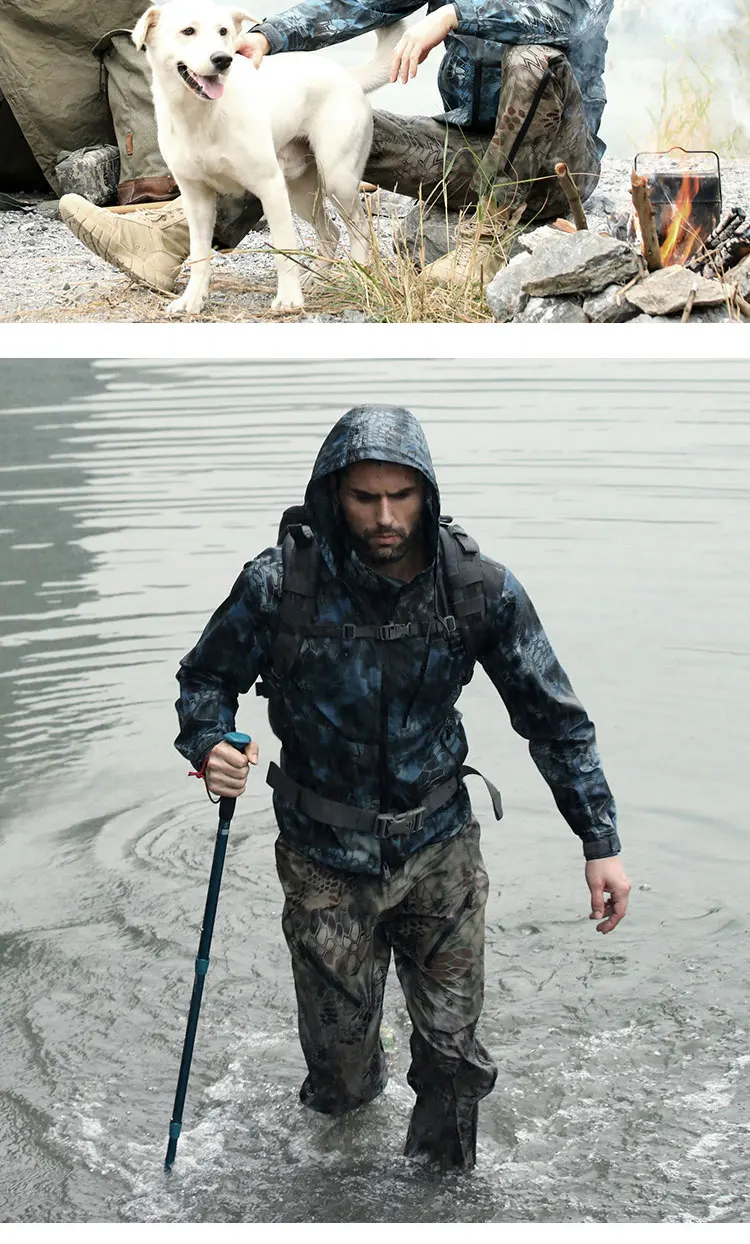 Barbatana de Tubarão Masculina à Prova Água do Exército Capa de Chuva Nova Militar Tático Jaqueta Dwaterproof Caminhadas Anti Chuva Camuflagem Blusão Respirável 2021 8 Esporte e Lazer