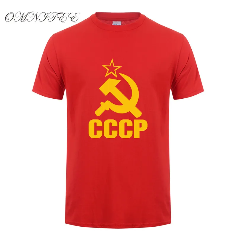 CCCP футболки для мужчин СССР КГБ человек футболка с коротким рукавом Россия футболки хлопок o-образным вырезом Топы OT-117