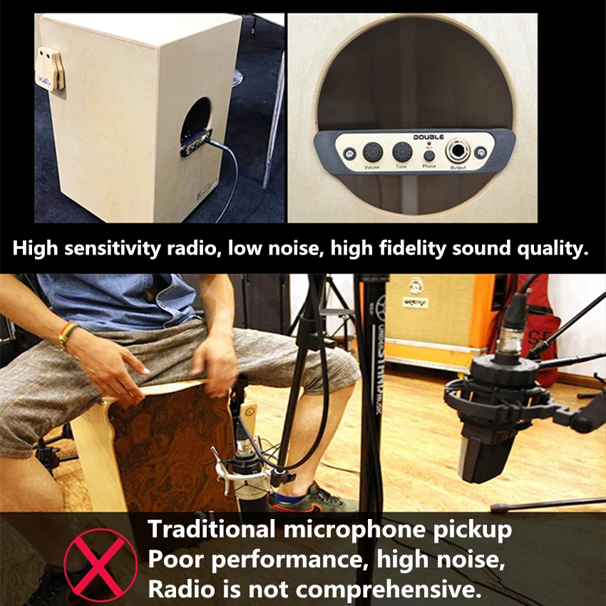 JDR Cajon пикап аксессуары для барабан звуковая акустическая коробка усилитель