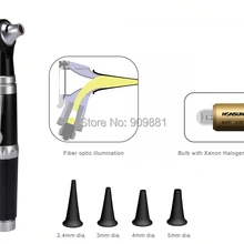 3X Профессиональный Волоконно-оптический медицинский отоскоп терапевт уход за ушью диагностический ENT комплект галогенный светильник освещения HS-OT10 с коробкой