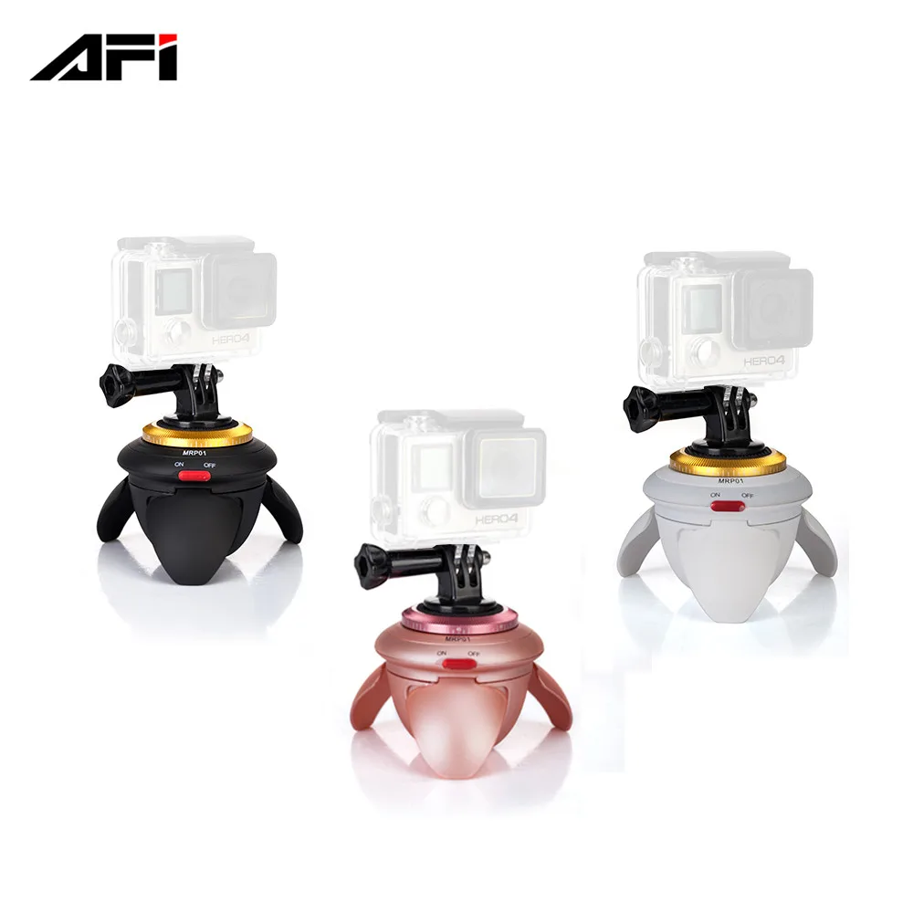 

AFI MRP01 Mini Electric Panorama Head 360 Rotation Time Lapse Tripod Head for GoPro Action Camera for Selfie Stick Smartphones