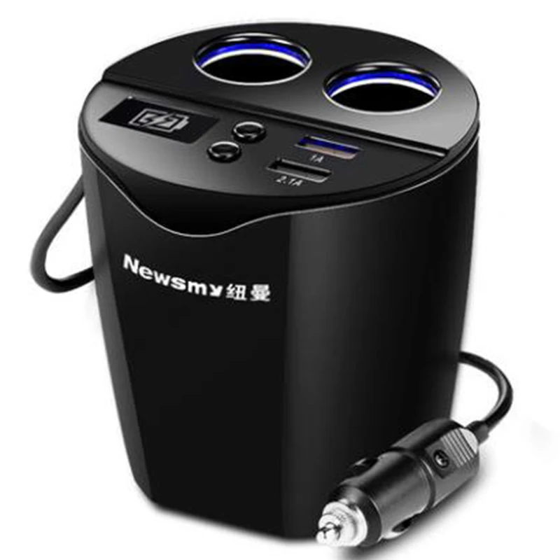 

Car charger Multi-function car filling cup Car Car cigarette lighter one for two or three mobile phones USB fast charging