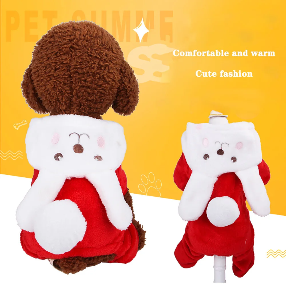 

2019 new pet clothes, thick dog four feet clothes