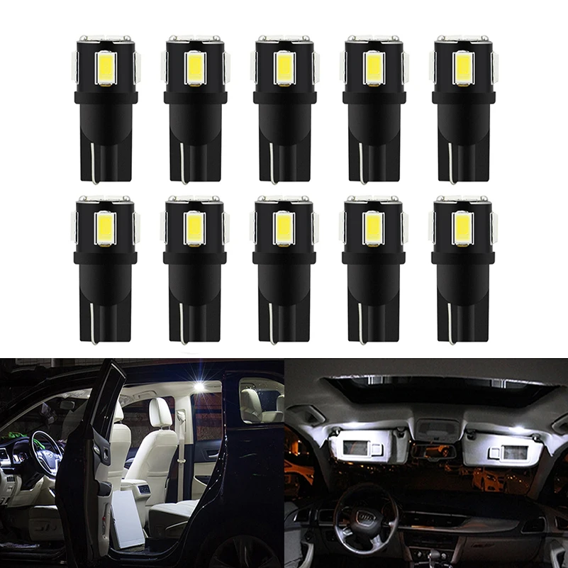 Светодиодный купольный светильник OXILAM 10x T10 W5W 194 168 для Ford Focus 2 3 1 Fiesta Mondeo MK4 Fusion Ranger