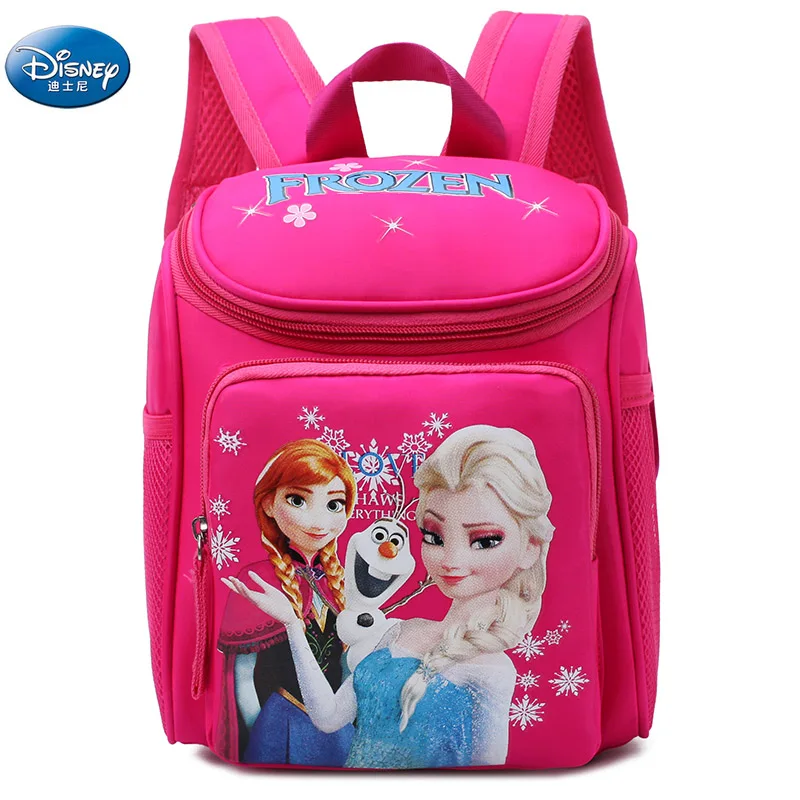 girls frozen elsa annaSnow Queen princess Plush Backpacks kids disney School Bag Breathable backpack